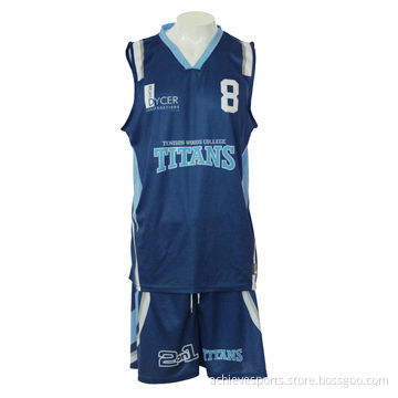 Full Sublimation Blue Basketball Jersey, Customized Sizes and Colors Available